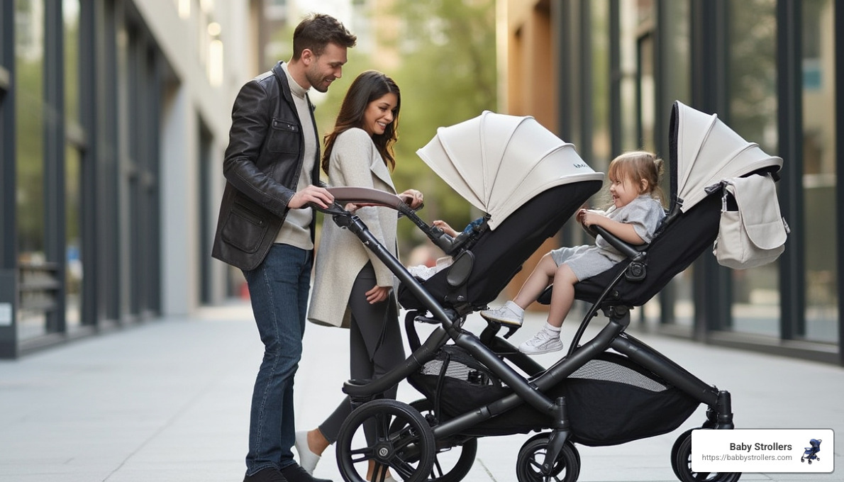 luxury double stroller with multiple configurations - luxury baby strollers