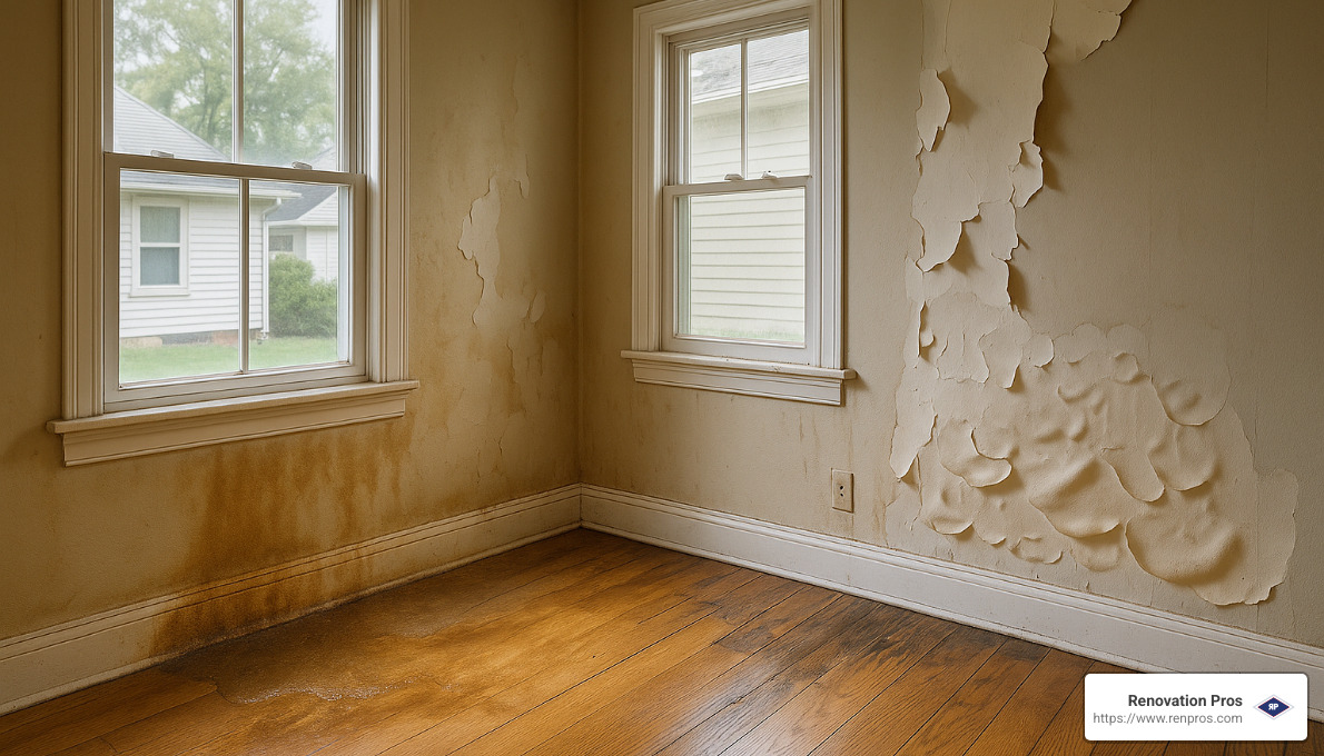 water damage signs in a home - burst pipe repair temecula