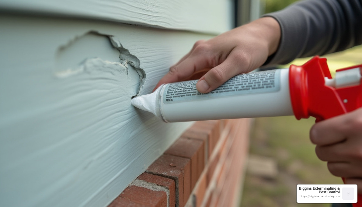 sealing cracks in walls to prevent pest entry - Home pest control tips