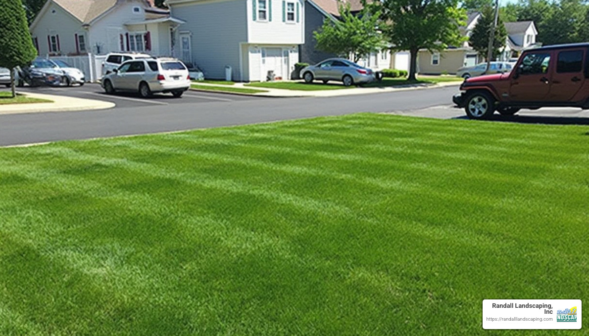 newly established hydroseeded lawn in Methuen - hydroseeding methuen ma