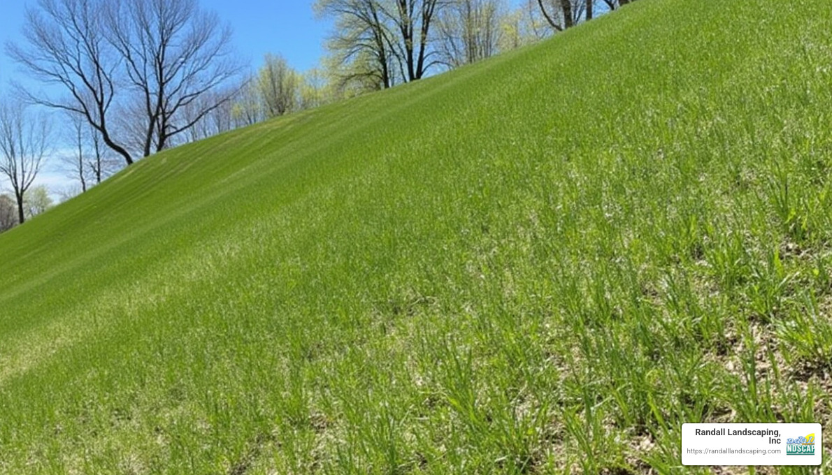 hydroseeding on sloped terrain in Methuen - hydroseeding methuen ma
