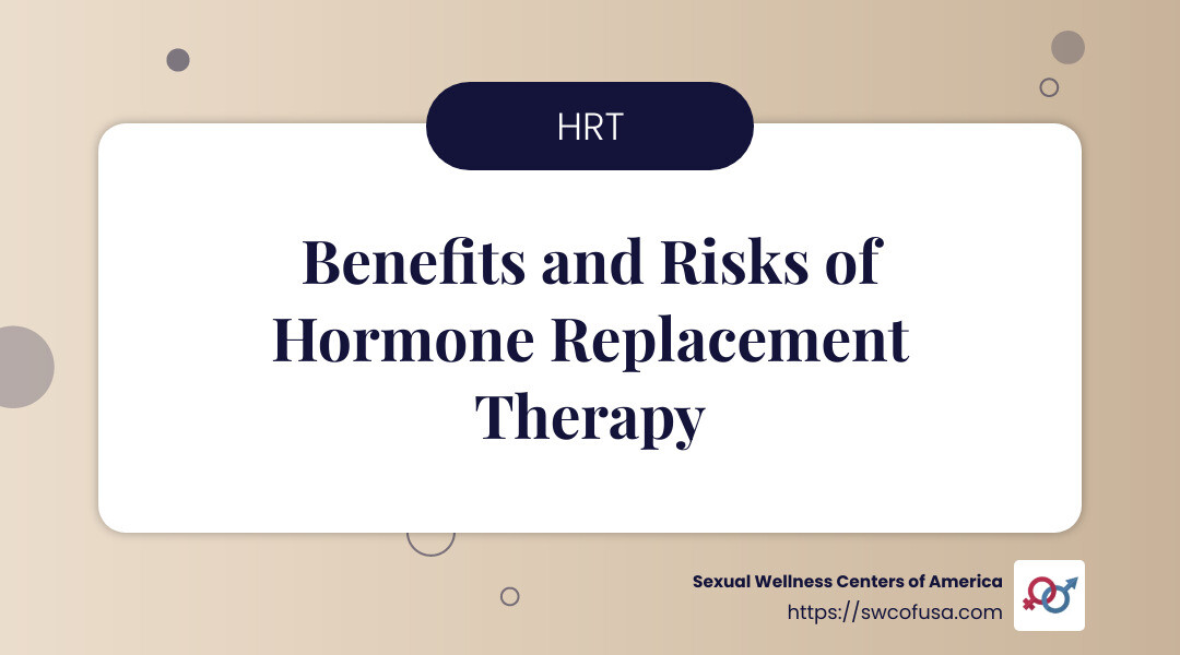 hormonal changes during menopause chart - hormone replacement therapy infographic simple-info-landscape-card