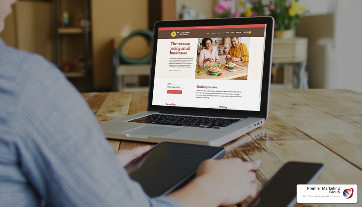 successful small business website on laptop and mobile - website design for small businesses