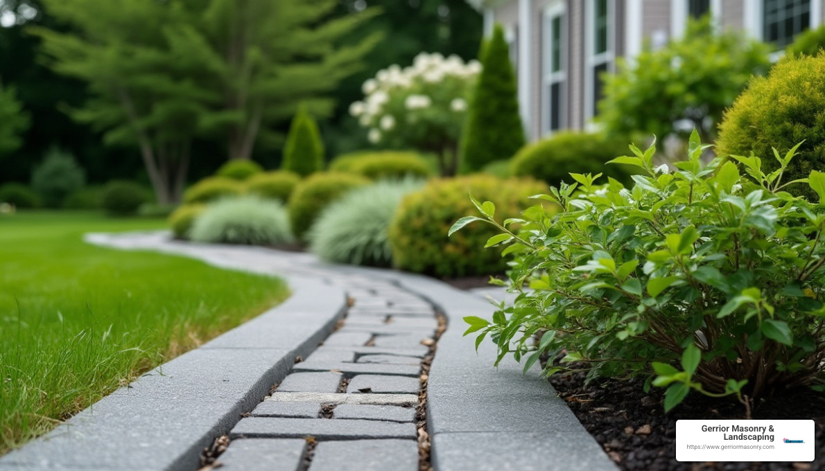 granite garden edging installation - Decorative stone garden edging
