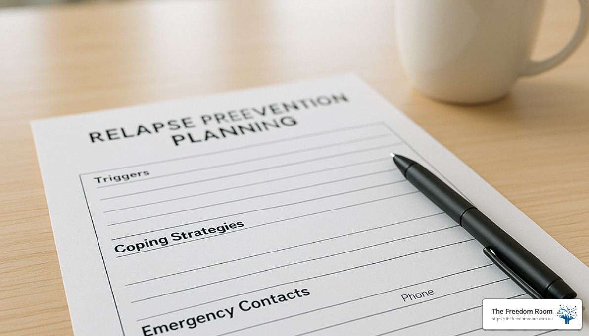 relapse prevention planning worksheet - cbt for addiction