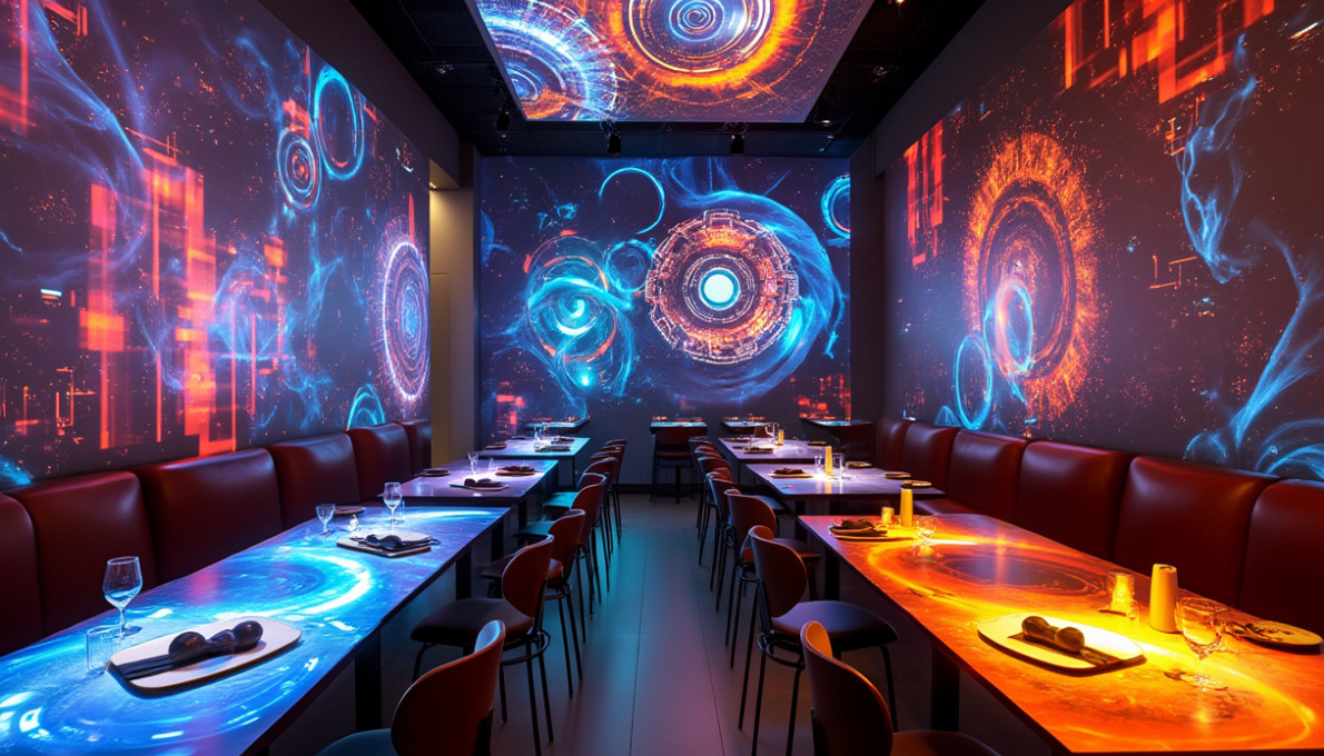 tech-art fusion dining concept - experiential dining destinations
