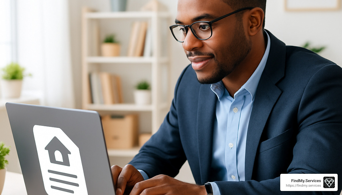 person using laptop for online conveyancing service - conveyancing and property solicitors