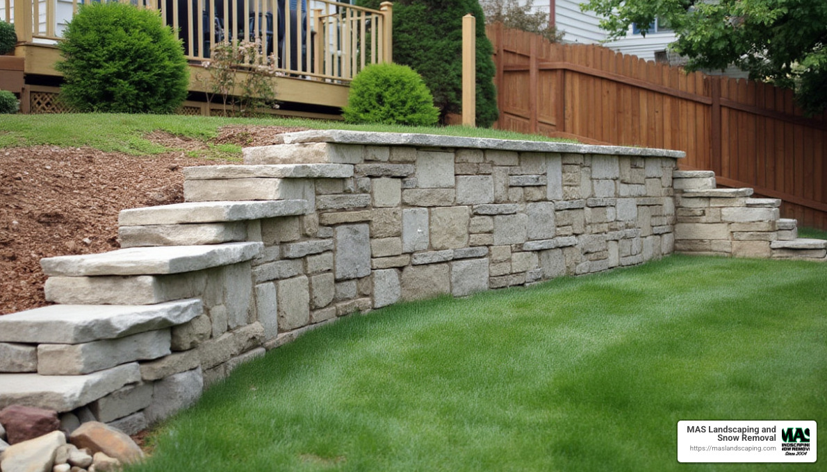 various retaining wall materials including stone, concrete block, and timber - retaining wall construction near me