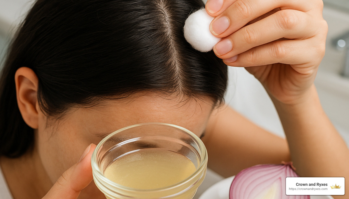 onion juice application for hair growth - hair restoration natural solutions