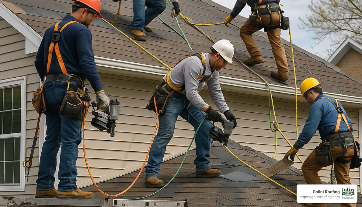 roofing installation safety equipment - roofing installations