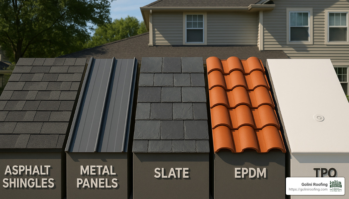 different roofing materials comparison - roofing installations