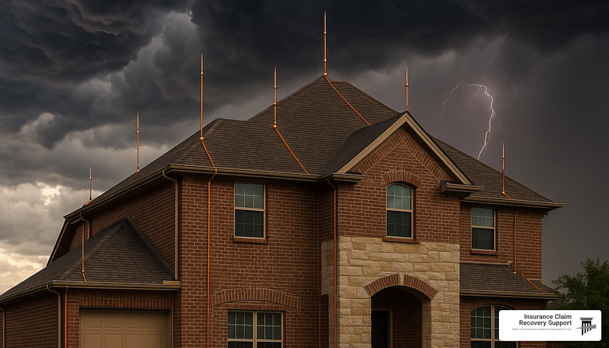 lightning protection system on a Texas home - lightning causing power surges