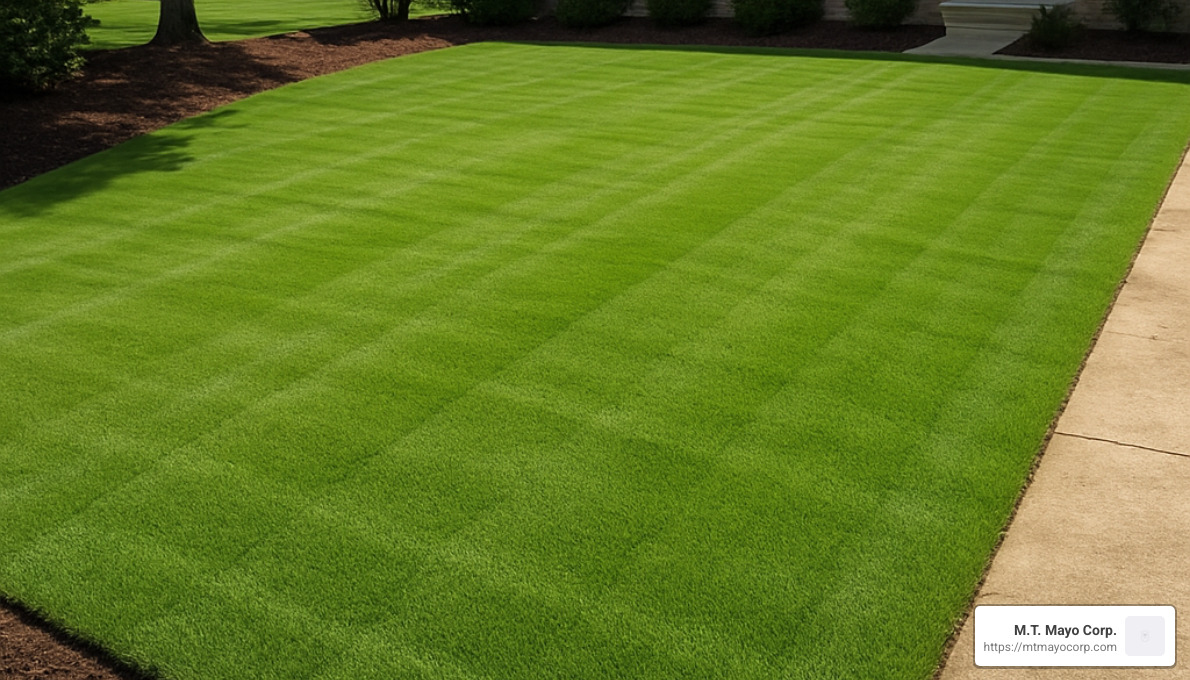 newly graded yard with fresh sod - land grading near me