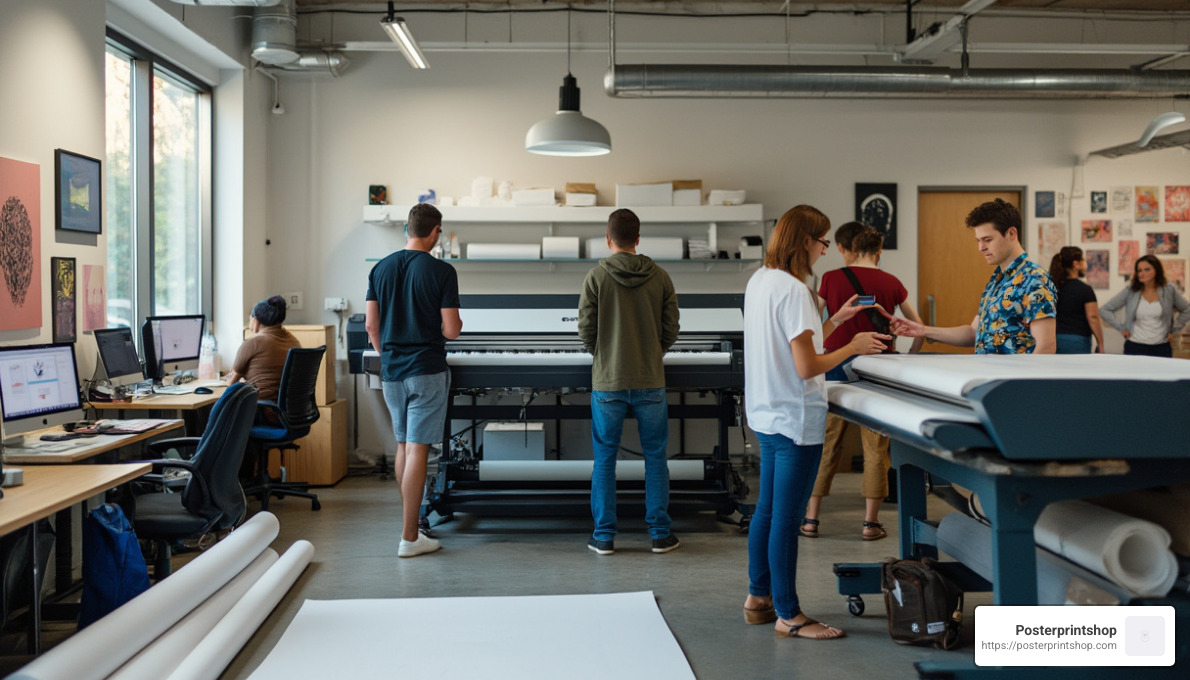 Community makerspace with large format printing equipment - large photo prints for walls near me