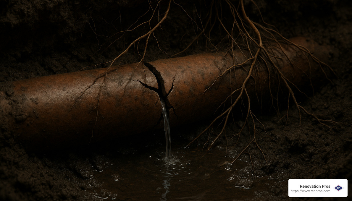 cracked sewer line with visible damage - sewer backup cleanup temecula