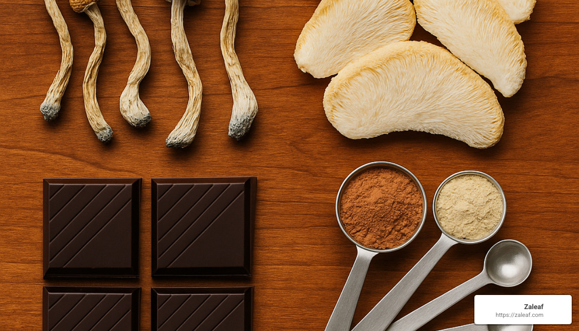 functional mushroom stack ingredients - psilocybin chocolate
