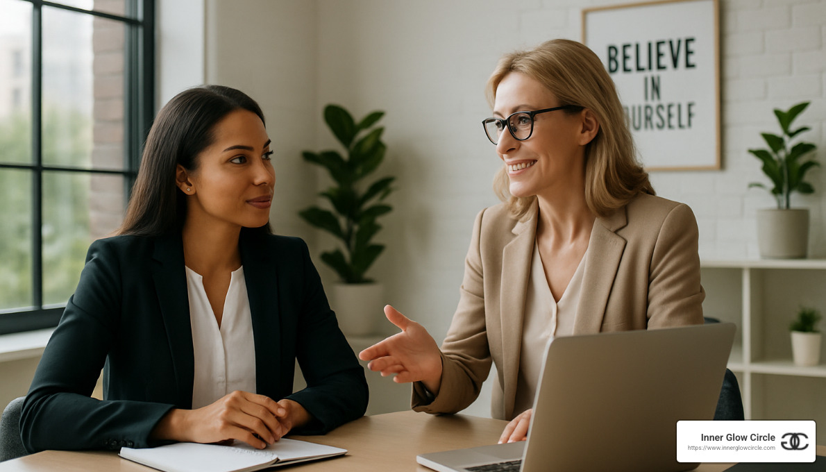 woman receiving business coaching session - business coaching scholarships