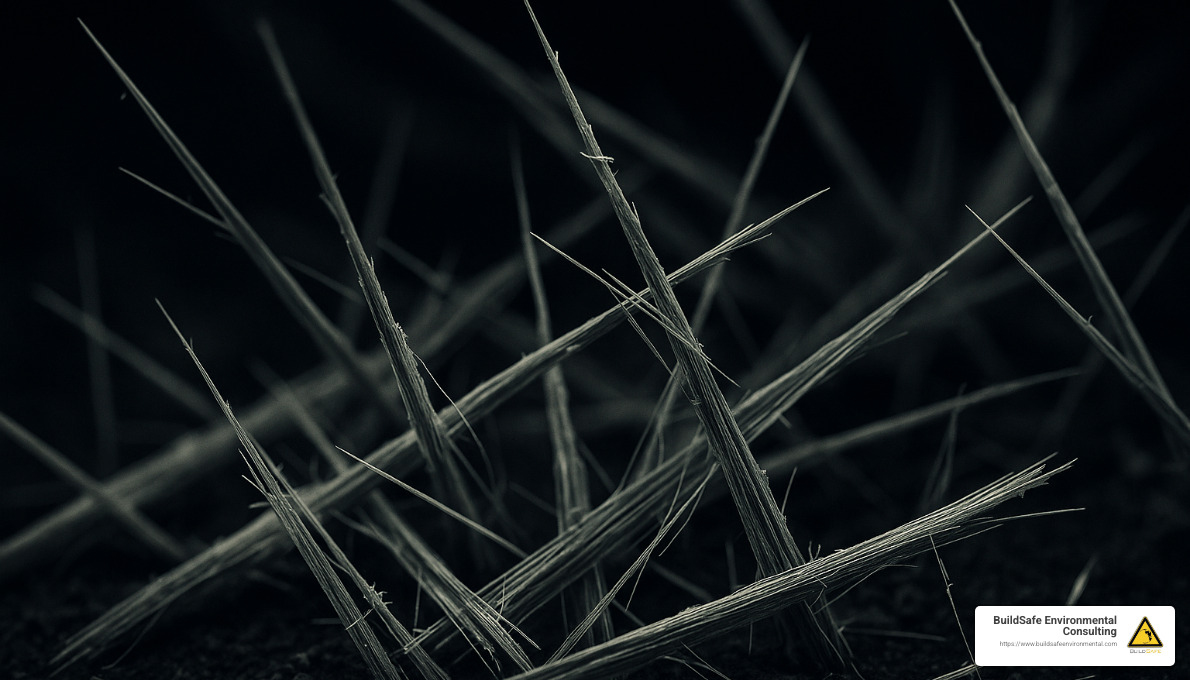 microscopic view of asbestos fibers - asbestos testing company