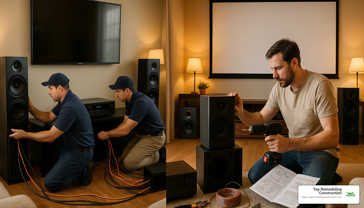 professional home theater installation vs DIY comparison - Home theater installations