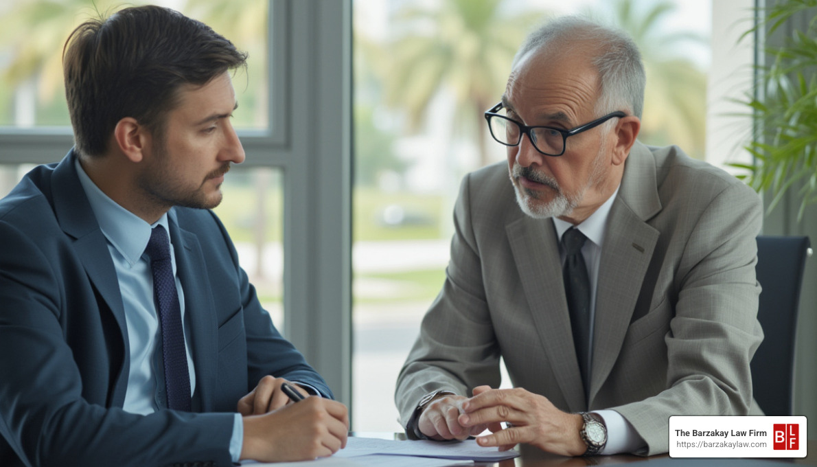 attorney client consultation for pedestrian injury case - miami pedestrian injury attorney