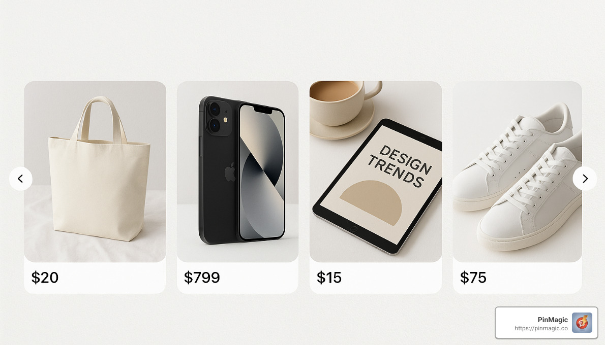 product pin carousel showing multiple product pins with pricing - how to make money on pinterest product pin carousel showing multiple product pins with pricing - how to make money on pinterest