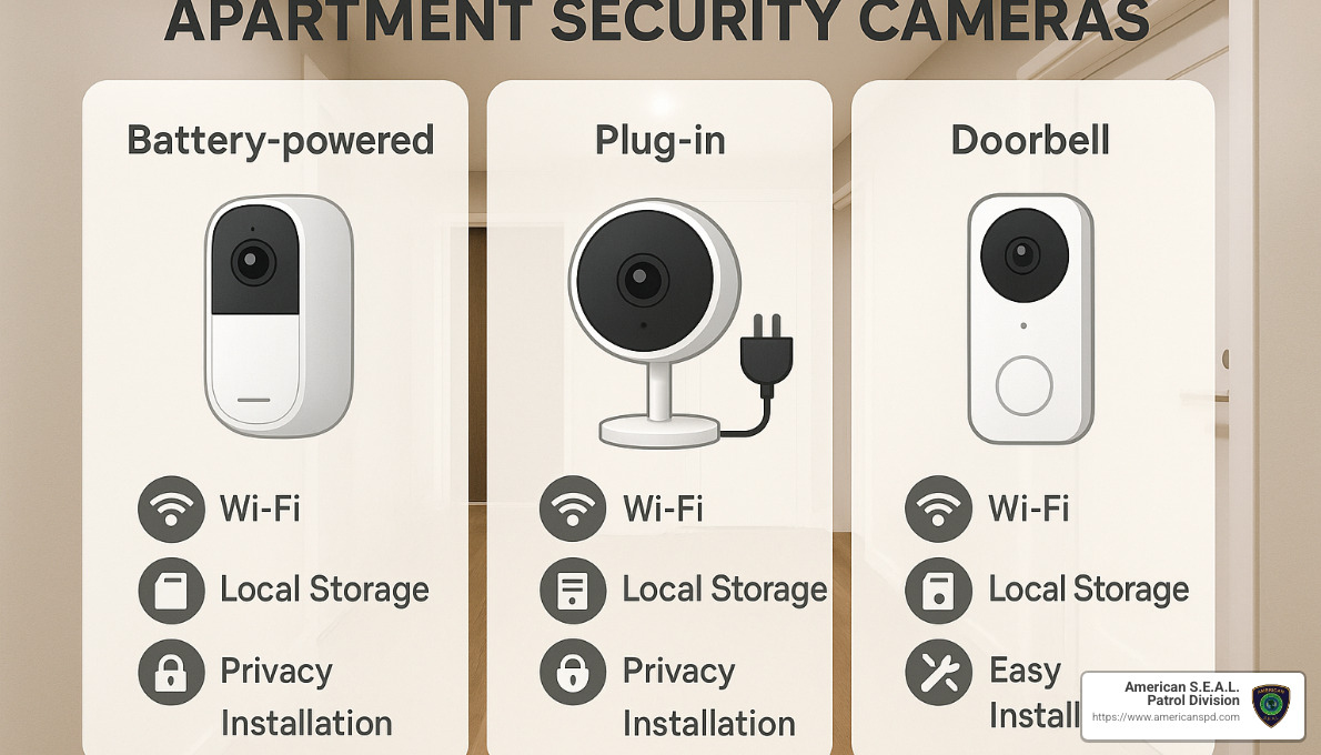 apartment security camera feature comparison - apartment friendly security camera