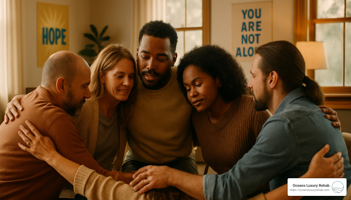 support group embracing - How to stop addiction?