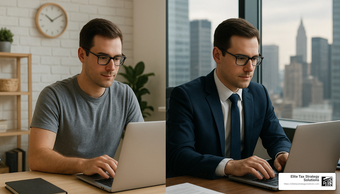 Hybrid work arrangement with employee splitting time between home office and company headquarters - multi state payroll tax compliance