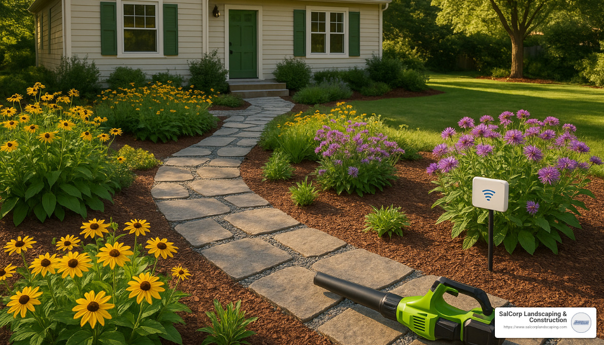 sustainable landscaping with native plants and eco-friendly design - best landscaping contractors near me