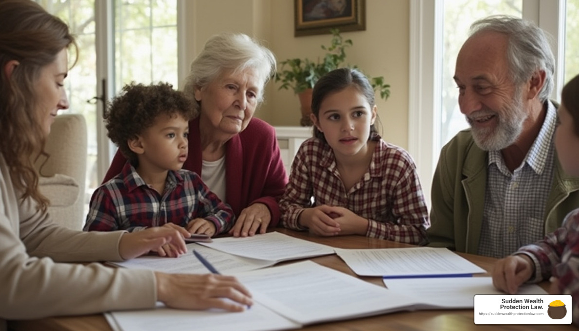 Family meeting discussing power of attorney - power of attorney