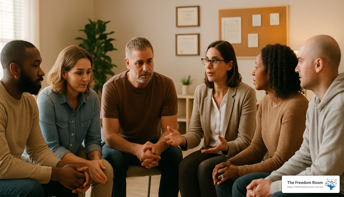 group therapy session for alcohol recovery - alcohol use disorder treatment group therapy session for alcohol recovery - alcohol use disorder treatment