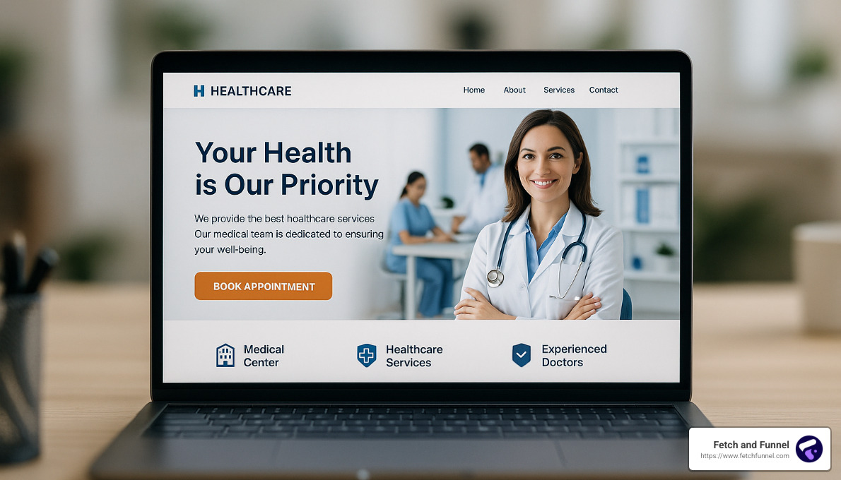 optimized healthcare landing page with clear CTA - conversion rate optimization for healthcare