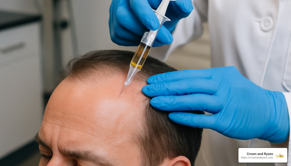 PRP treatment being performed on patient - best hair loss treatment for male
