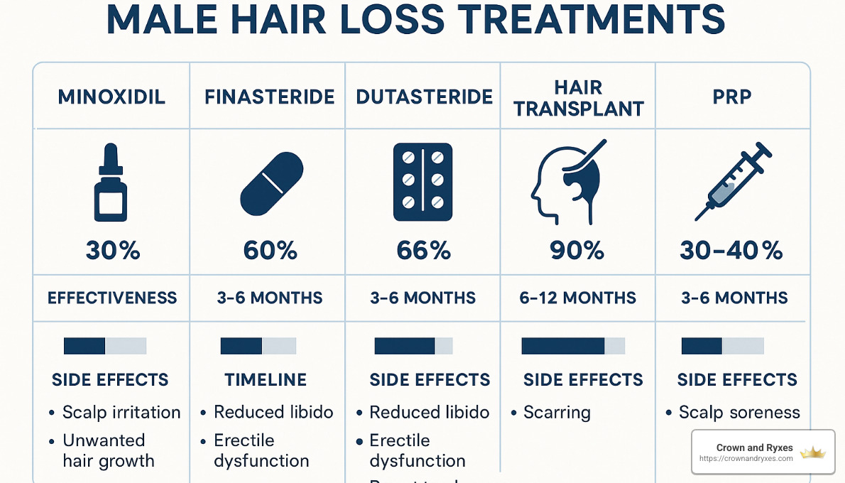 comparison of different hair loss treatments - best hair loss treatment for male