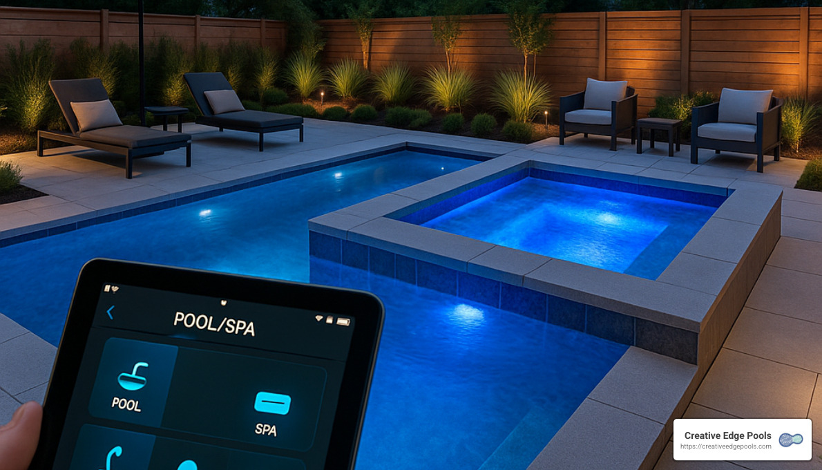 smart pool and spa combination - luxurious pool