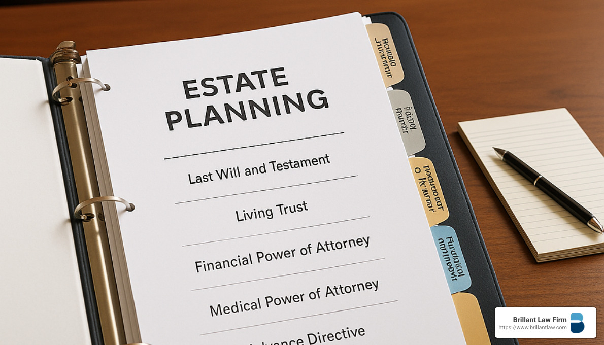 organized binder with estate planning documents - Estate Attorney Fees