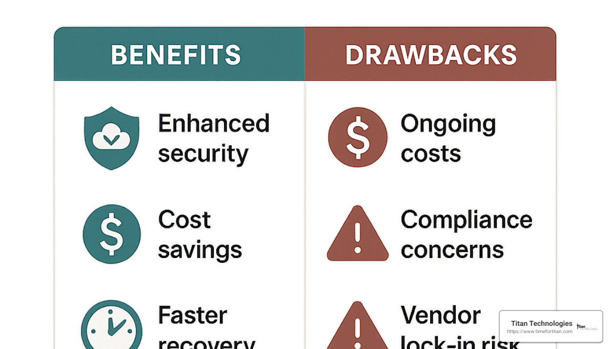 Benefits vs drawbacks of DPaaS - data protection as a service