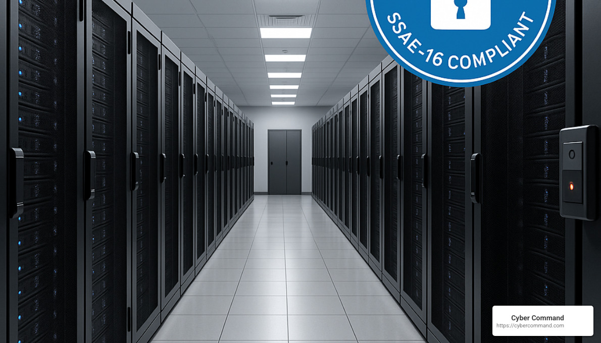 SSAE-16 compliant data center with server racks - cloud based server for accounting firm