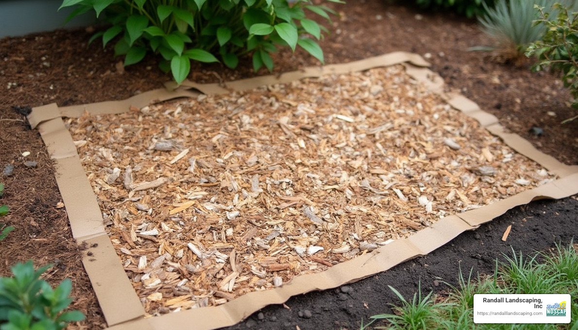 cardboard sheet mulch under wood chips - Eco-friendly mulch options