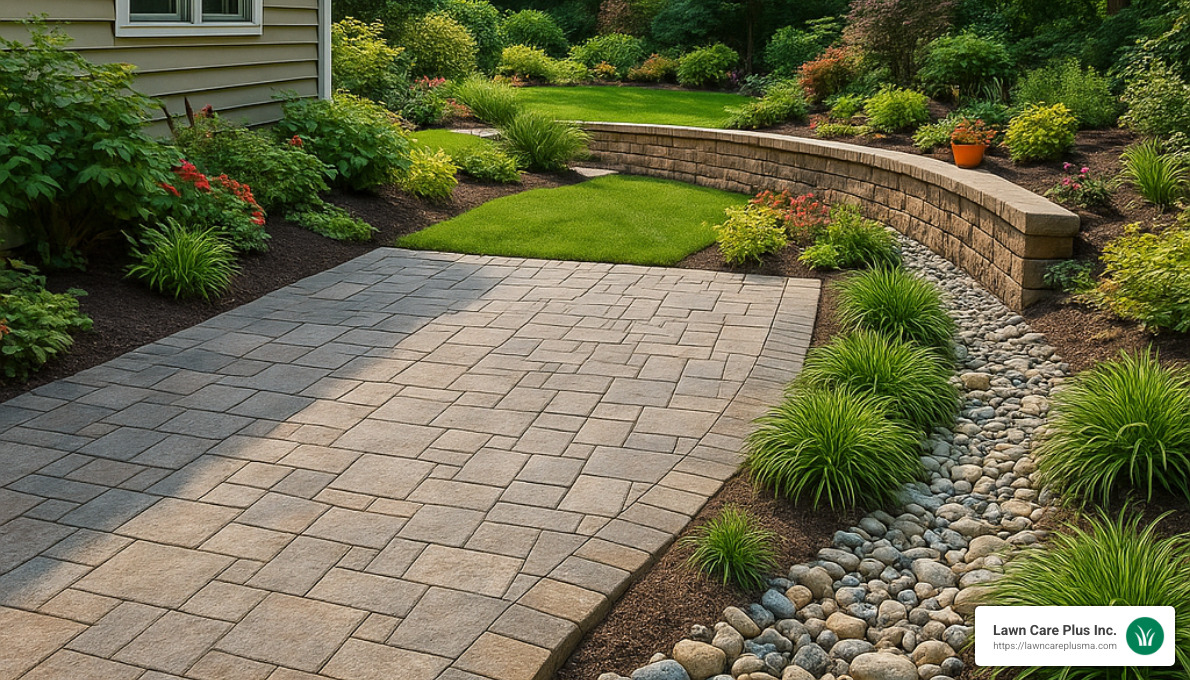 water management solution using hardscape elements - hardscape landscaping near me