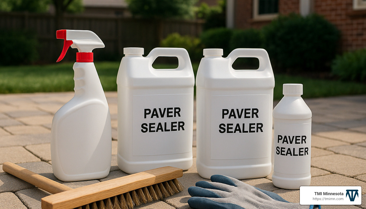 paver maintenance kit with cleaning supplies and sealers - Hardscape design services