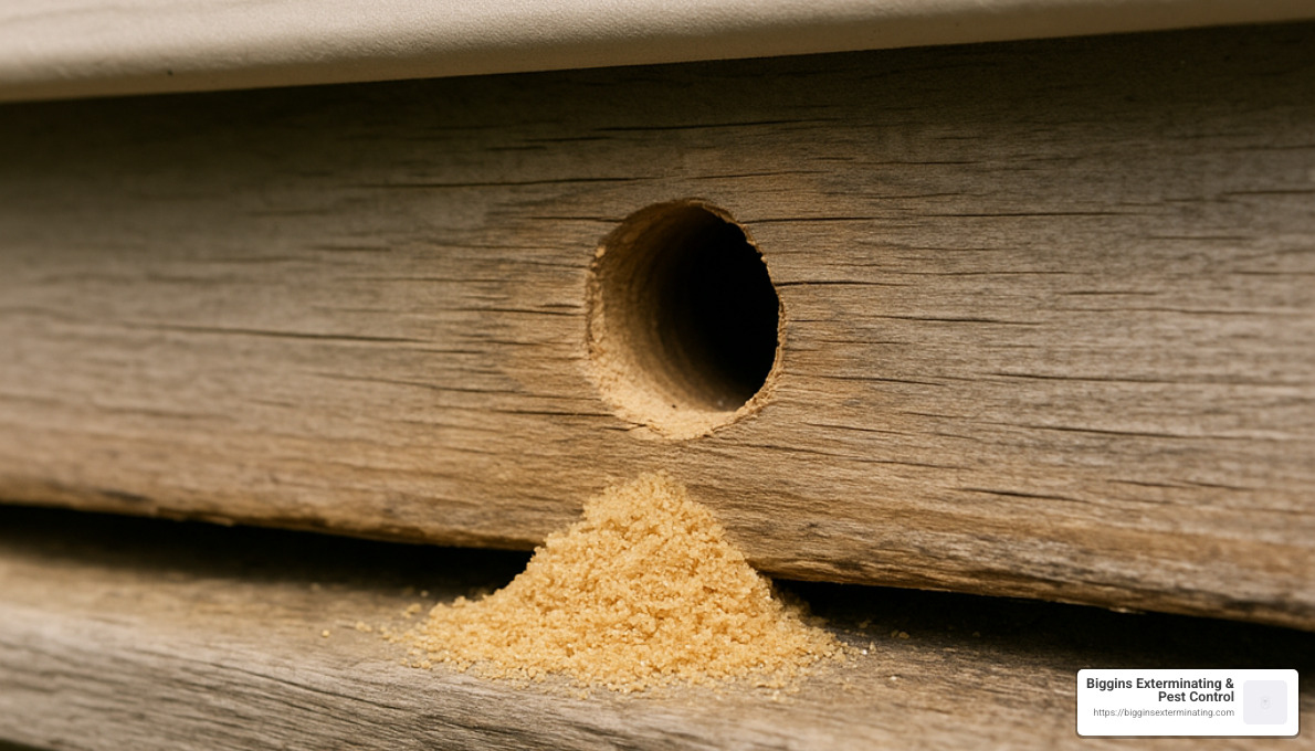 carpenter bee damage under siding - carpenter bees under siding