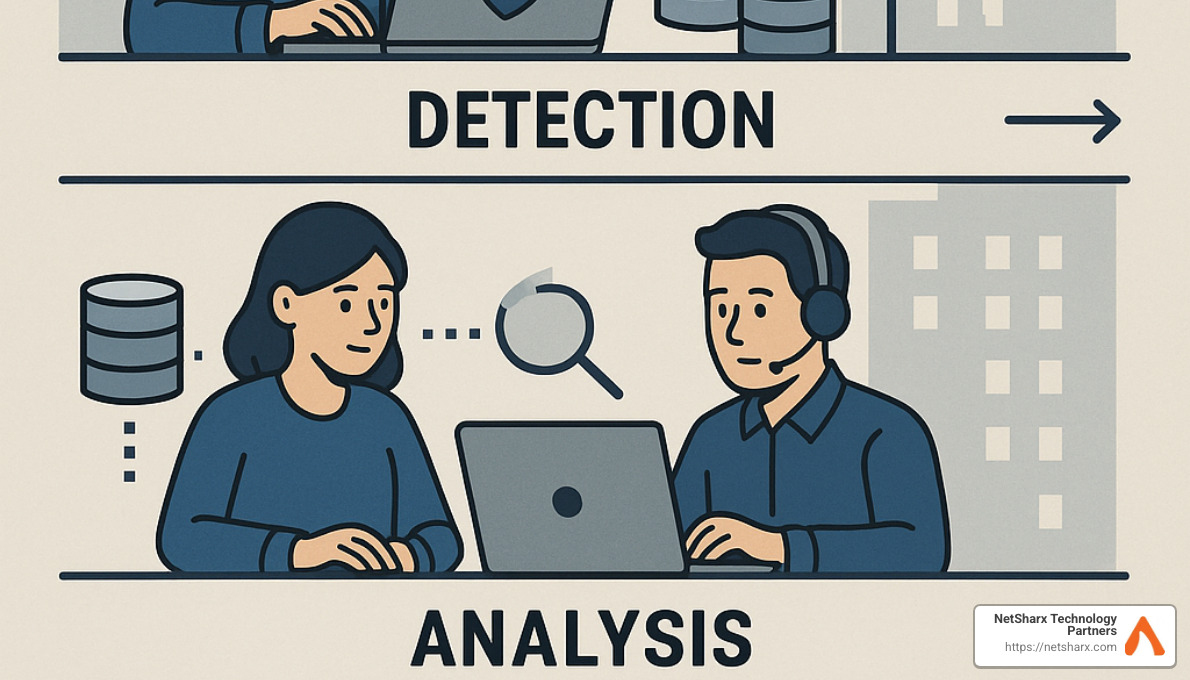 Threat hunting timeline showing investigation steps and findings - managed detection and response providers