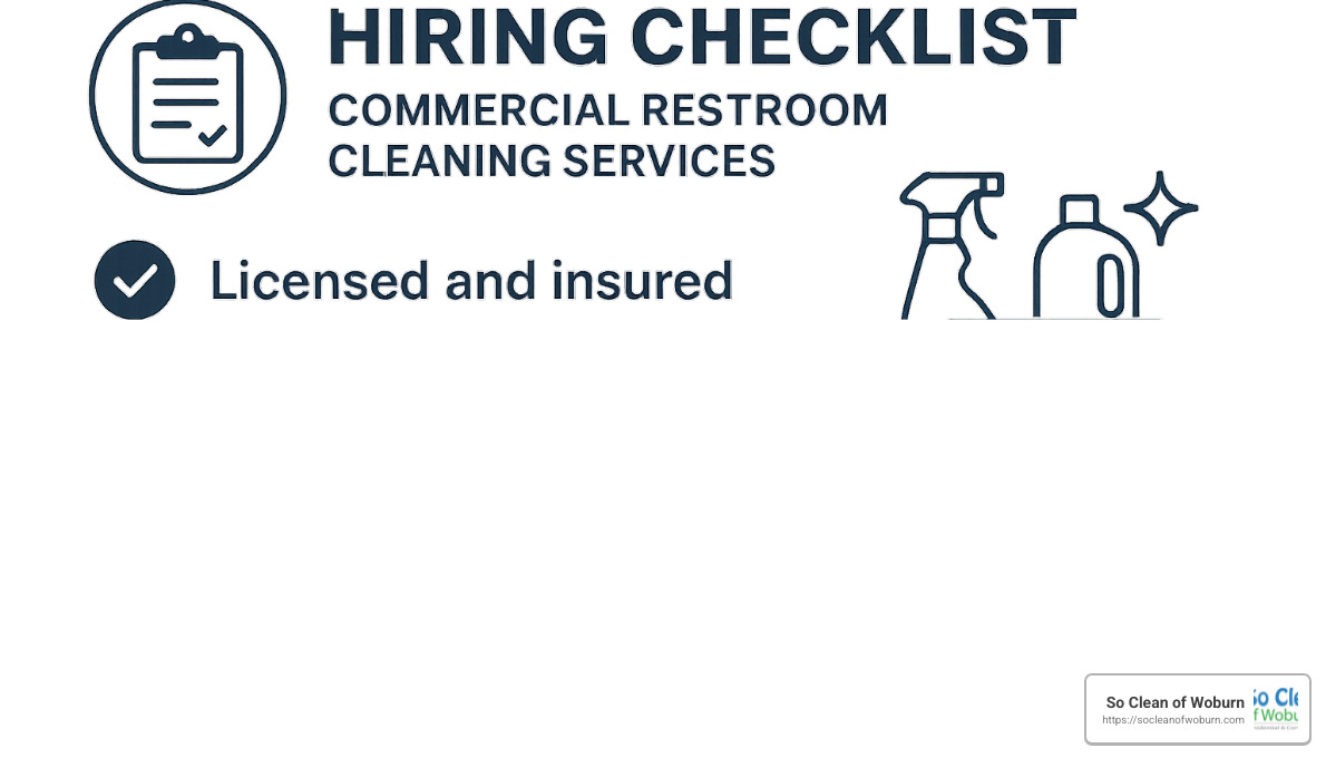 Hiring checklist for commercial restroom cleaning services - Commercial restroom cleaning services