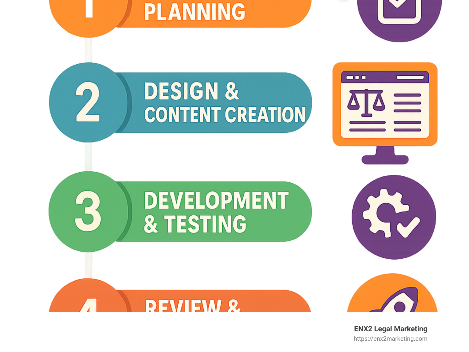 30-day custom law firm website launch roadmap with key milestones and deliverables - custom law firm web design infographic 