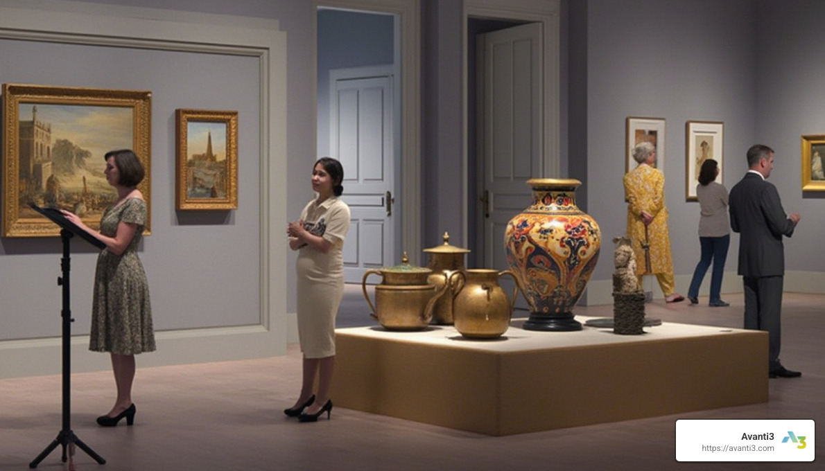 Van Gogh paintings in virtual gallery setting - virtual museum visit