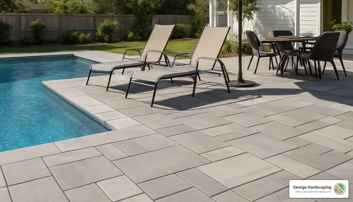 pattern mix of concrete pool pavers - concrete pool pavers