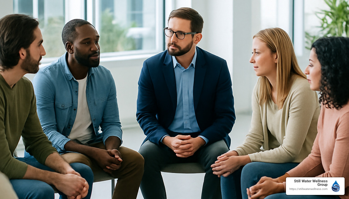 group therapy session in a treatment center - ambien withdrawal