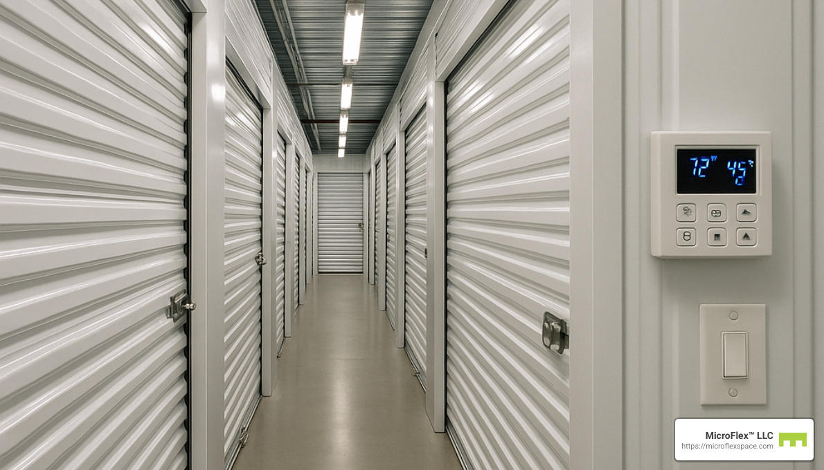 Climate controlled storage unit interior - moving and short term storage