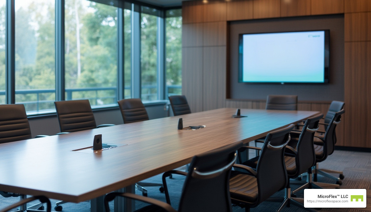 Modern meeting room with presentation equipment - flexible office birmingham